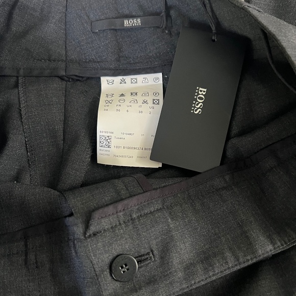 BOSS. HUGO BOSS. Juicyra3 Charcoal Grey Pant Suit Size 2 - Picture 13 of 14